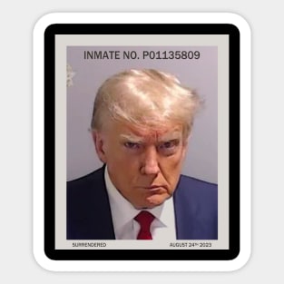 Trump Mugshot Inmate Number Sticker